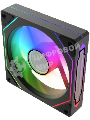 Вентилятор для корпуса Bloody CF-12 LCD ARGb 120х120x25 черный 4-pin 32дБ (упак.:1шт) (CF-12-ARGb120-BK) Ret