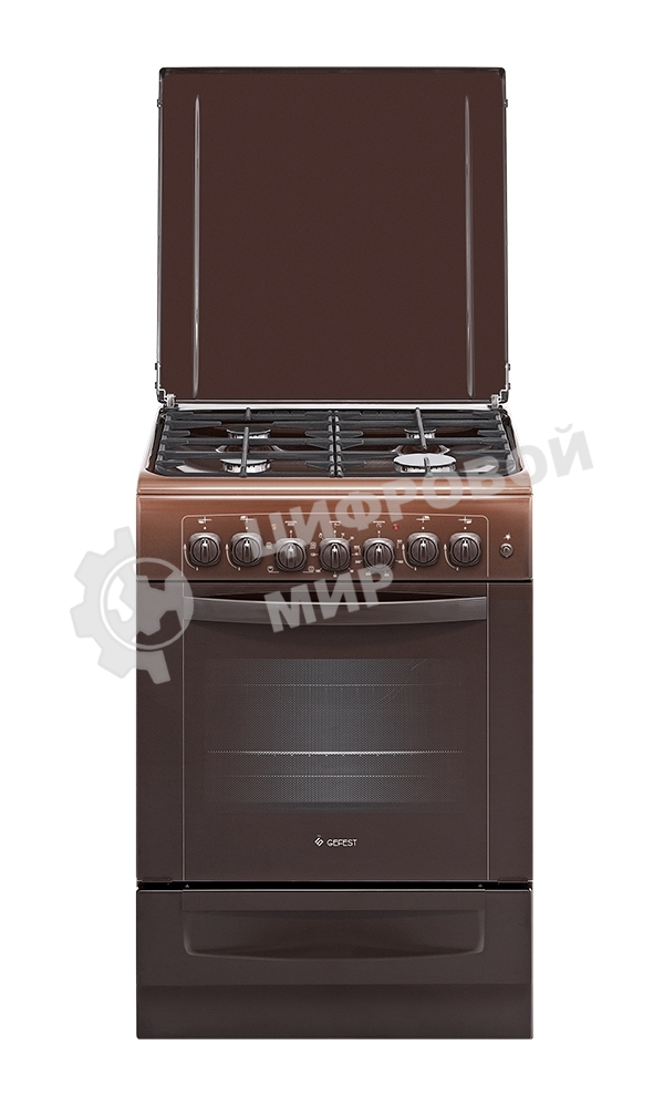 Плита комбинированная Gefest ПГЭ 6102-02 0301 коричневый, конфорок 4 шт, духовка 55 л, 60 см x 85 см x 60 см