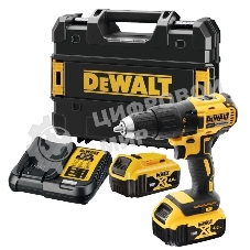Дрель-шуруповерт DeWalt DCD777M2T, 18 В, 4 Ач, 65 Нм, щеточный