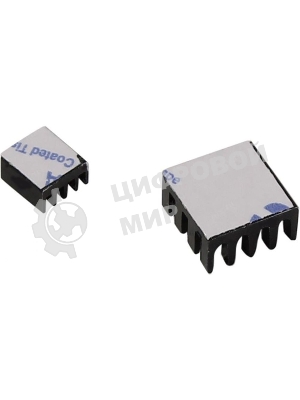 Набор радиаторов ACD черный Aluminum Heat Sink set (14x14x7мм + 9x9x5мм) RA027 for Raspberry Pi 3