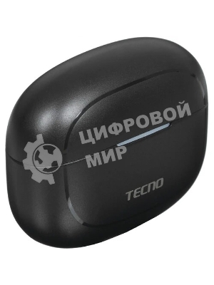 Наушники TWS Tecno Buds 4 черный, внутриканальные, Bluetooth, до 6 ч