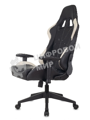 Кресло Бюрократ VIKING 5 AERO WHITE черный/белый, экокожа, 120 кг, механизм качания