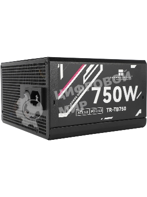 Блок питания Thermalright, 750W 80+ Bronze (ATX, 3.0, PCIe 5.0, Full modular, 1x24(20+4)pin, 2xCPU 8(4+4)pin, 4xPCIe*2 8(6+2)pin, 3xSATA3, 1x12+4pin (12VHPWR PCIe 5.0 12+4pin 600mm), 3xMOLEX4pin, Active, 120x120мм, 150x140x86mm, APFC, black)