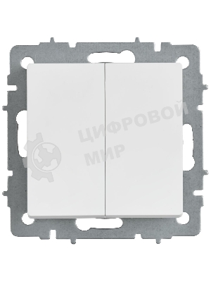 Выключатель 2-кл. прох. 10А ВС10-2-6-БрАБ а/б IEK. BRITE