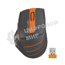 Мышь беспроводная A4Tech Fstyler FG30S серый/оранжевый, 2000 dpi, радиоканал, USB, кнопки - 6