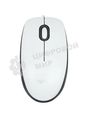 Мышь проводная Logitech M100R белый, 1000 dpi, USB, кнопки - 3