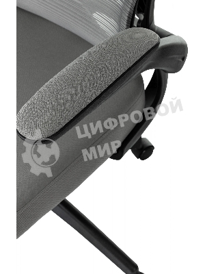 Кресло руководителя Бюрократ Sigma 1 серый, сетка/ткань, крестов. пластик