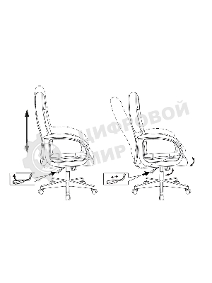 Кресло Бюрократ CH 002 3C11 черный, ткань