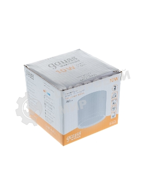Светильник Gauss HD025 led накладной с рассеивателем 10w белый 3000k 88х75мм 1/30