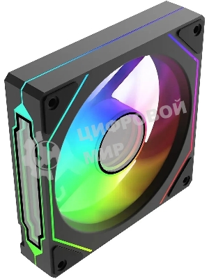 Вентилятор для корпуса Bloody CF-12 LCD ARGb 120х120x25 черный 4-pin 32дБ (упак.:1шт) (CF-12-ARGb120-BK) Ret