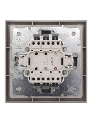 Выключатель проходной 1-кл. СП ZIMA IP20 10А безвинт. зажим серый матовый LEZARD 704-7488-105QC