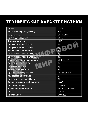 Телевизор Hyundai 43