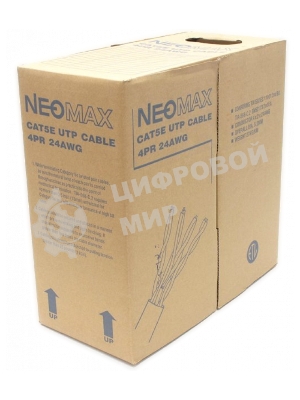 Кабель NEOMAX NM10001 U/UTP cat.5e 4 пары (305 м) 0.486 мм (24 AWG) Медь, PVC jacket