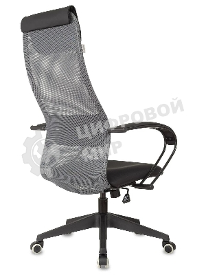 Кресло Бюрократ CH-607 TW-04 Neo Black темно-серый, сетка, подголовник