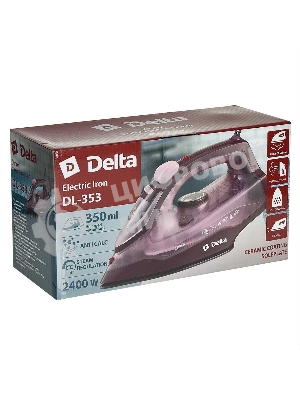 Утюг Delta DL-353 коричневый, 2400 Вт, 28 г/мин, 135 г/мин, 350 мл