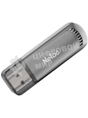 Флешка USB Netac UA61B (NT03UA61B-032G-32GM), 32Gb, USB 3.2, R/W 150/45, серый