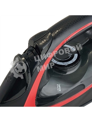 Утюг DELTA LUX DE-3006 черный/красный, 2400 Вт, 30 г/мин, 150 г/мин, 300 мл