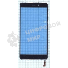 Сенсорное стекло (тачскрин) для Xiaomi Mi Note, черное