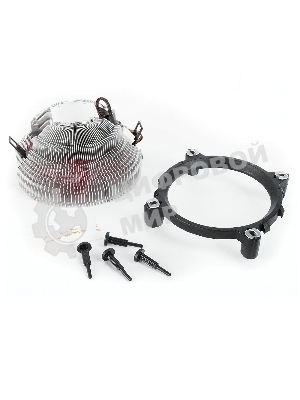 Кулер для процессора Crown CM-91PWM v2 серебристый/красный, 90 мм, алюминий, 2000 об/мин, 20 дБ, 4 pin, 125 Вт, 57 мм