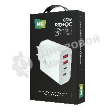 Сетевое зарядное устройство MORE CHOICE NC95 2USB+2Type-C 3.0A PD 65W, белый