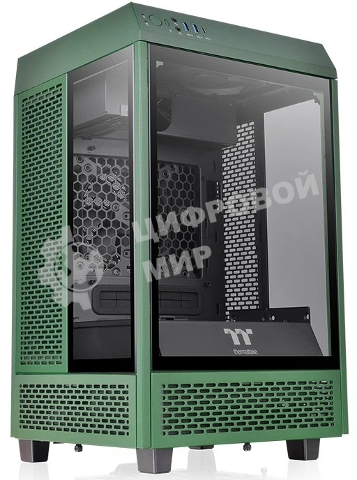 Компьютерный корпус Thermaltake The Tower 100 Racing Green без БП miniITX 1x120мм 3x140мм 2xUSB 3.0 audio bott PSU