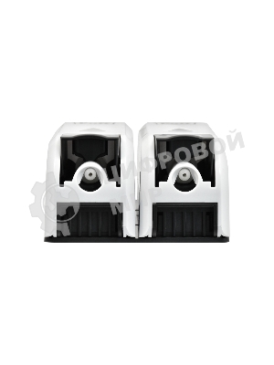 Дозатор для жидкого мыла пластиковый puff-8108 белый с черной кнопкой, 350+350 мл, 22х9х14 см