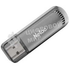 Флешка USB Netac UA61B (NT03UA61B-256G-32GM), 256Gb, USB 3.2, R/W 150/45, серый
