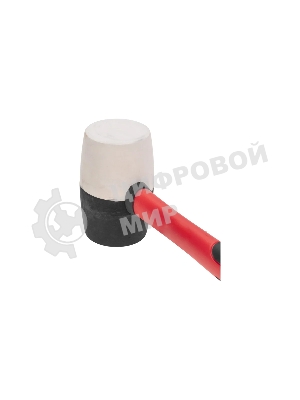 Киянка резиновая Kranz KR-12-8153 450 г, черно-белая резина, фибергласовая рукоятка