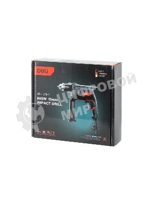 Дрель Deli DE-CZ13-1E, 680Вт, сетевая, ударная