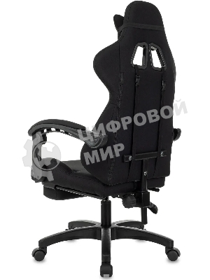 Кресло Zombie Shadow черный/серый, ткань, подставка для ног