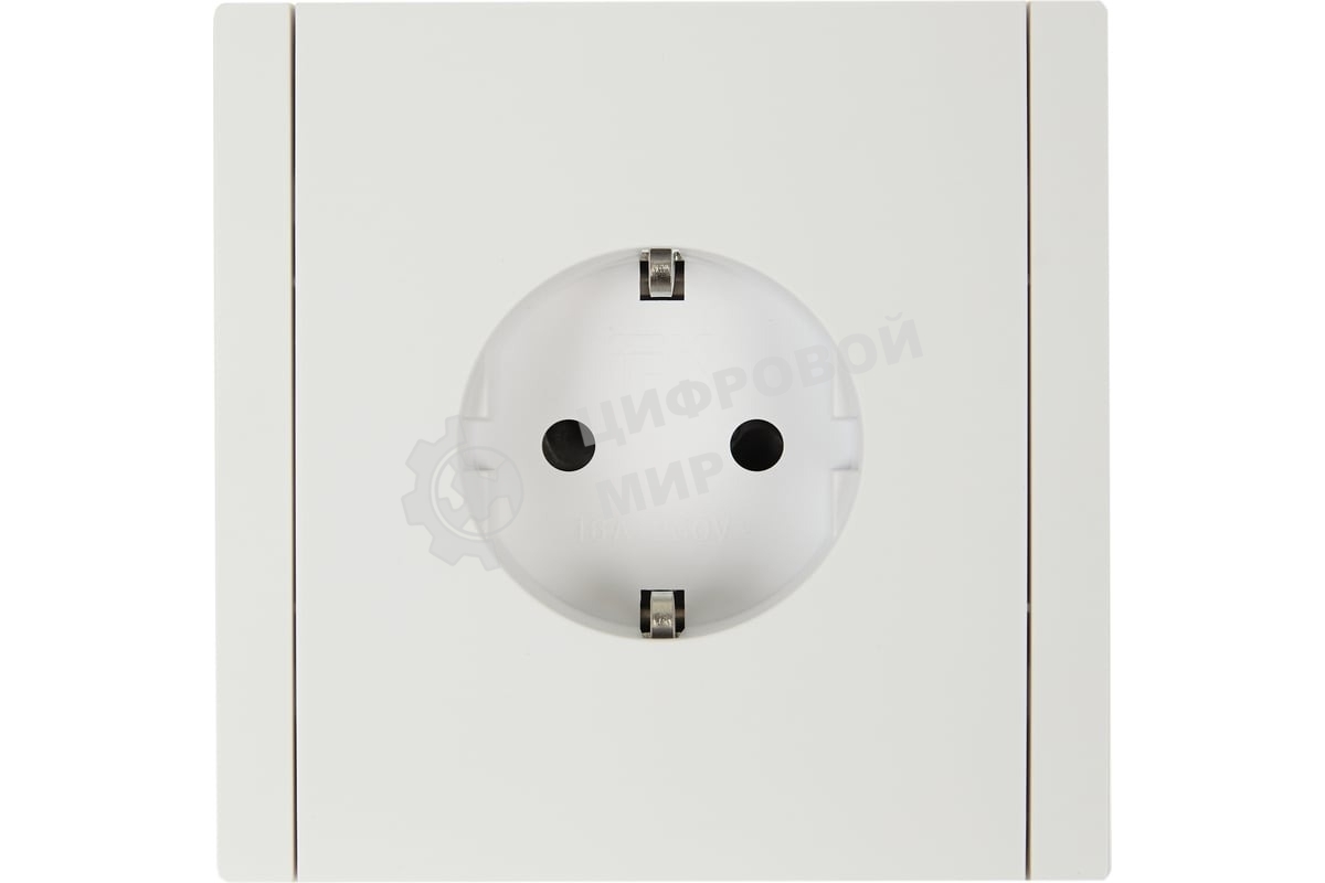 Розетка СП FORTE&PIANO FP215 16А с заземл. защ. шторки винт. крепл. белый IEK FP-R14-16-K01