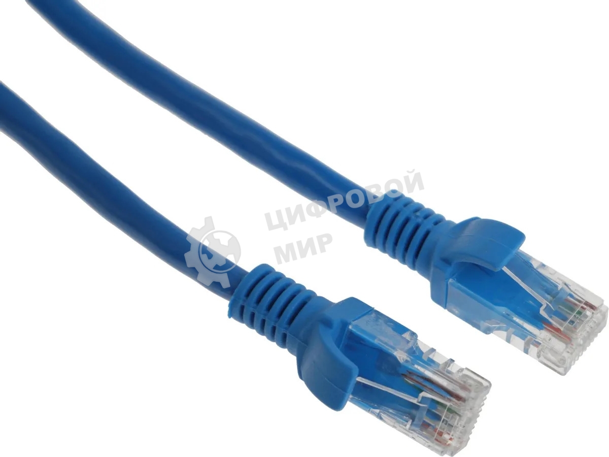 Патч-корд Premier PP6U-0.25M/B 10000Гбит/с UTP 4 пары cat.6 CCA molded 0.25м синий RJ-45 (m)-RJ-45 (m)