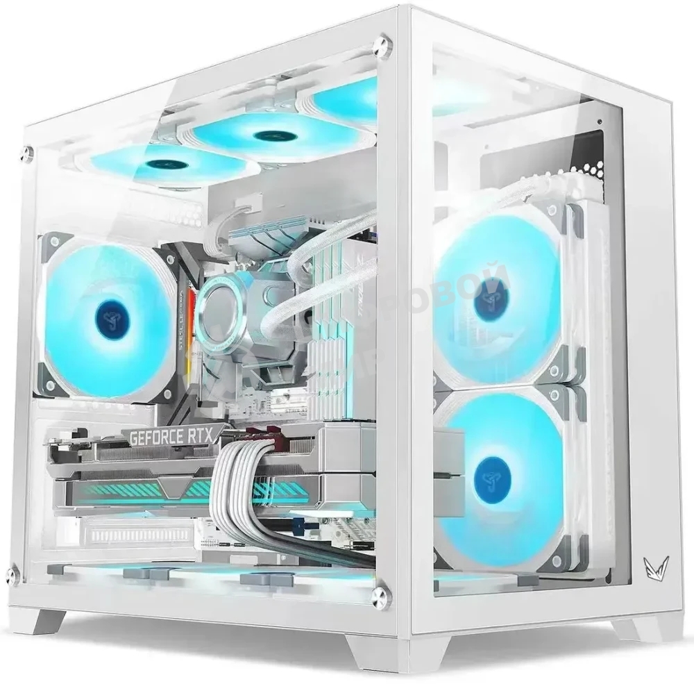 Компьютерный корпус AeroCool/Formula Crystal Z5 белый без БП mATX 11x120мм 2xUSB 2.0 1xUSB 3.0 audio bott PSU