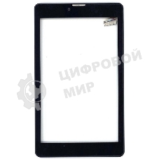 Сенсорное стекло (тачскрин) для Irbis TZ743 REV2, черное с рамкой