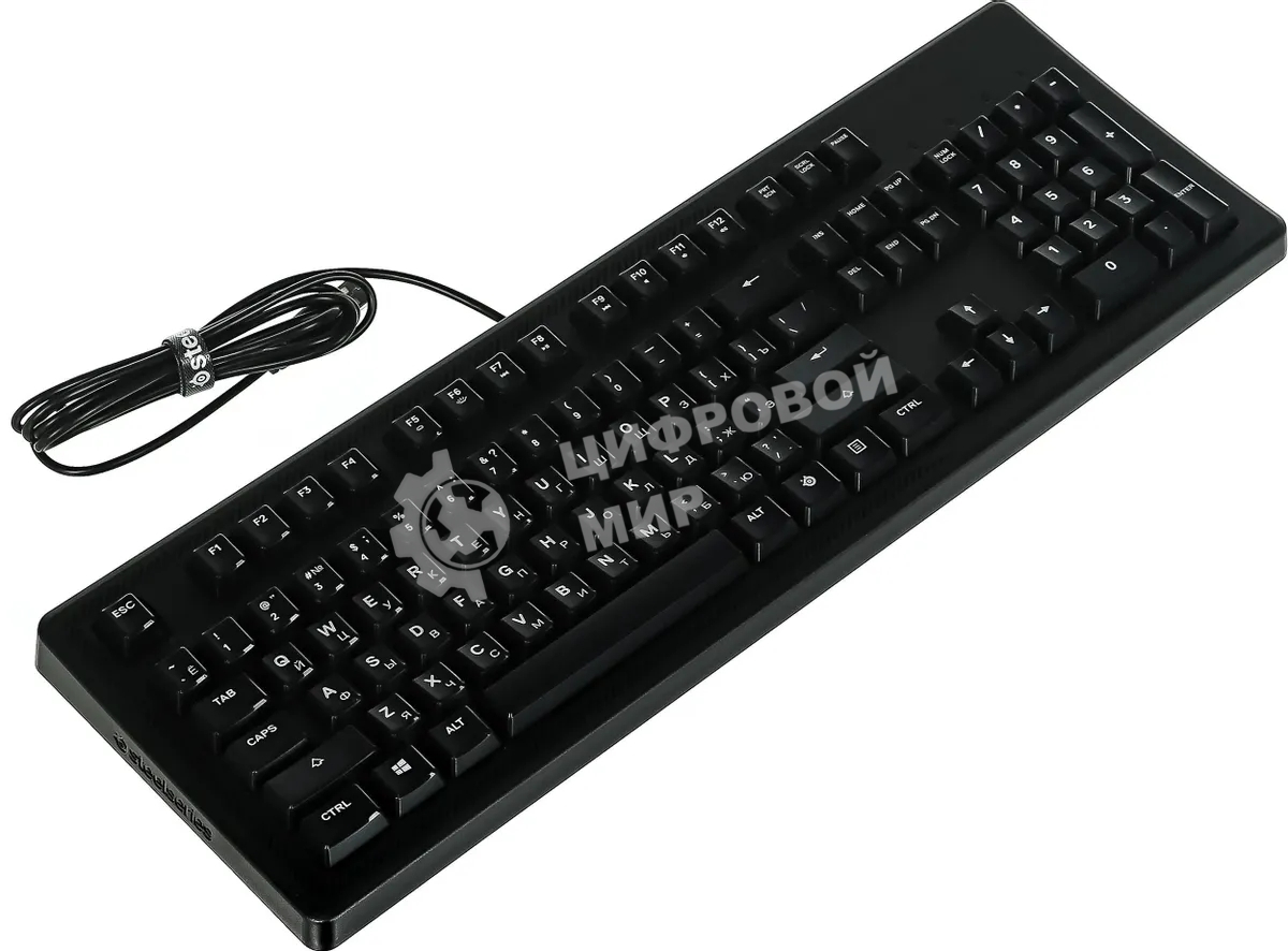 Клавиатура беспроводная Steelseries Apex 100 механическая черный USB BT for gamer LED (SS64435)