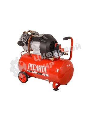 Компрессор поршневой Ресанта КП-50/400М масляный 400л/мин 50л 2500Вт красный/черный
