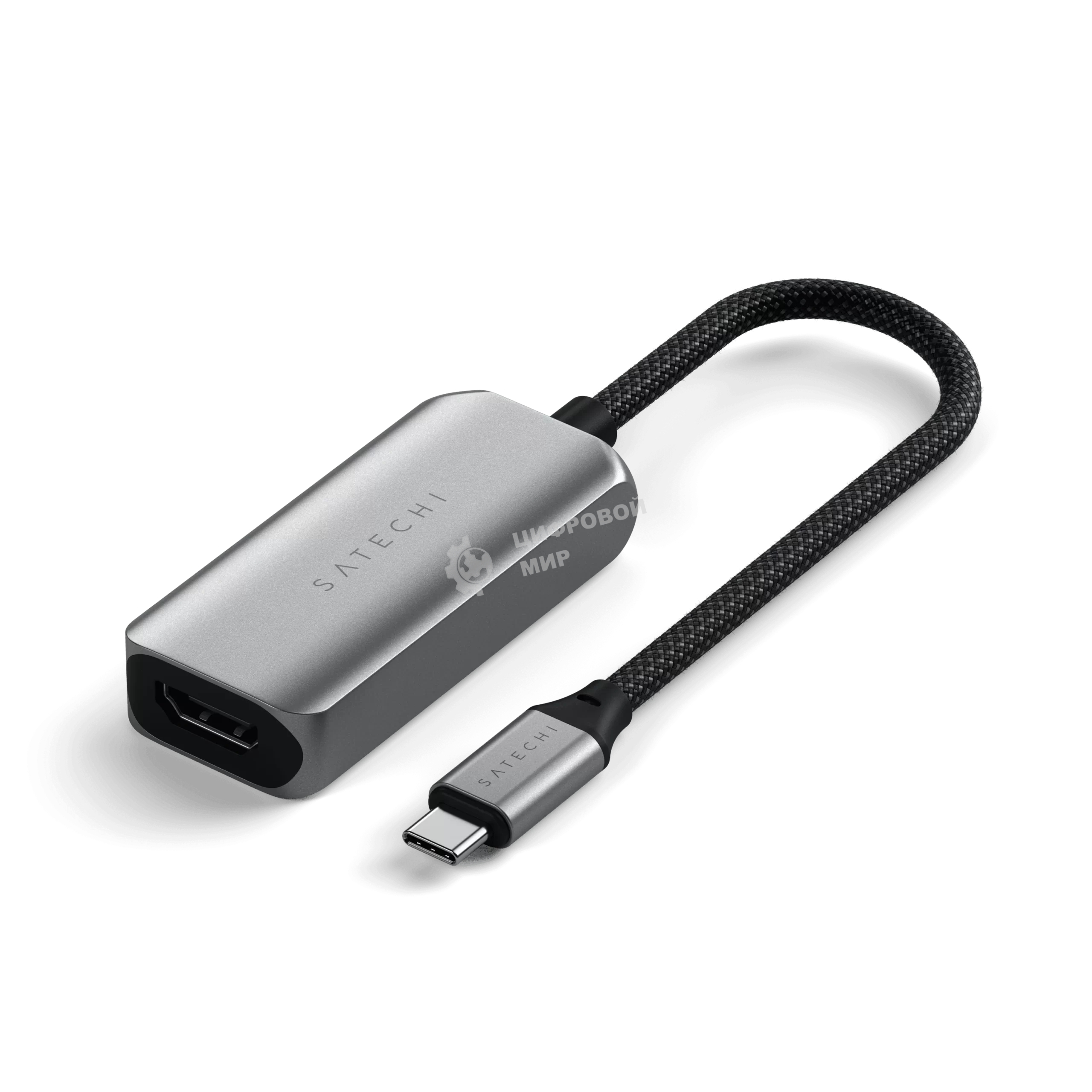 Переходник (адаптер) Satechi USB-C To HDMI 2.1 8K Adapter, Поддержка 8K/60Hz, Серый ST-AC8KHM