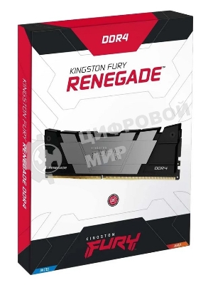 Оперативная память Kingston Fury Renegade, DDR4, 32GB (4x8GB), 3600MHz, CL16, DIMM, черный, радиатор