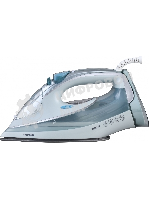 Утюг Hyundai H-SI01340 голубой/белый, 2800 Вт, 35 г/мин, 220 г/мин, 400 мл