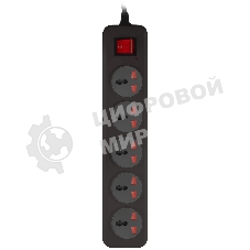 Сетевой фильтр Buro 500UNH-3-BG 3м (5 розеток) черный/серый (коробка)