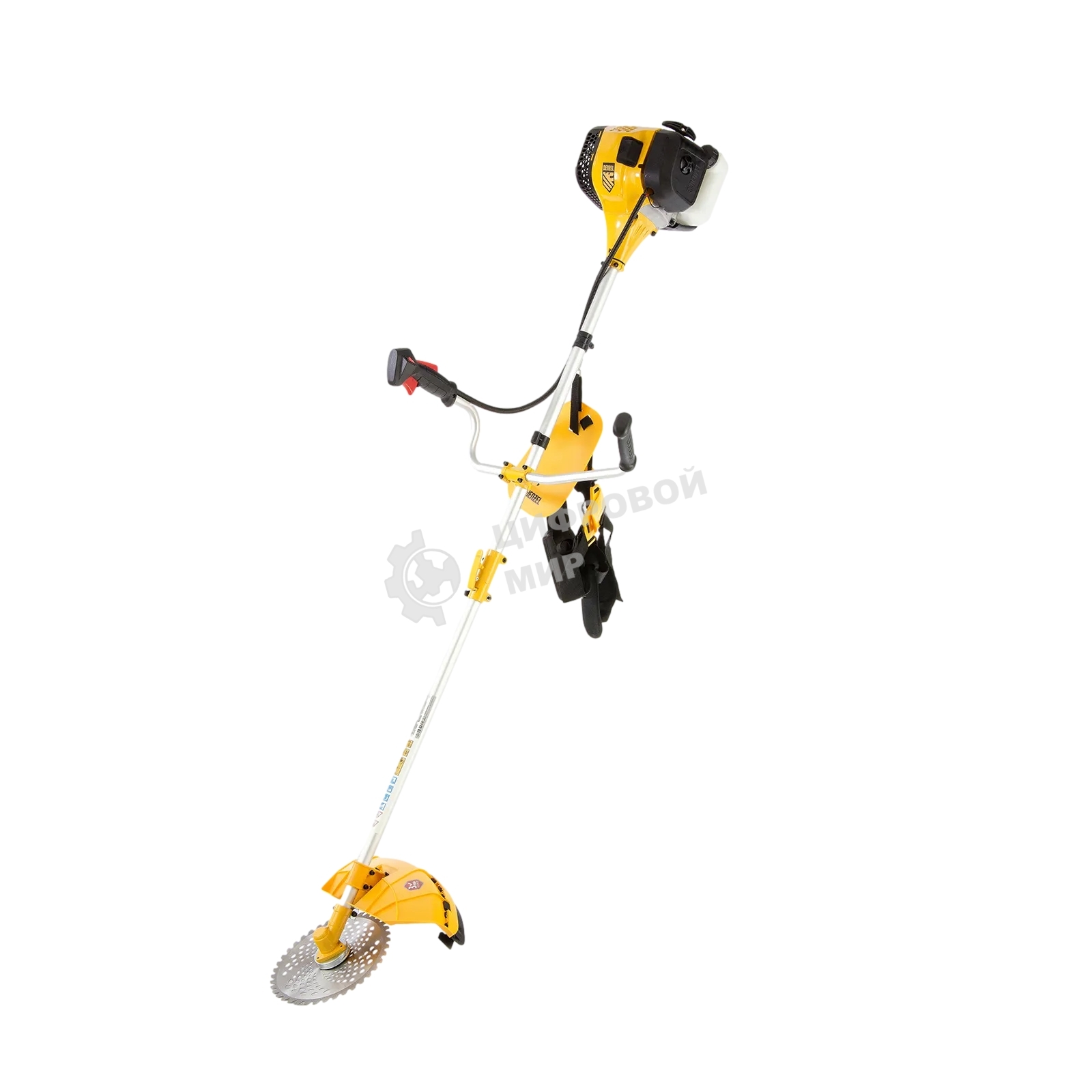 Триммер бензиновый Denzel DGT-520S, 52см3, 3 л.с., разъемная штанга, состоит из 2 частей