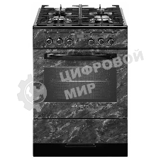 Плита комбинированная Gefest ПГЭ 5302-03 0053 черный, конфорок 4 шт, духовка 55 л, 50 см x 85 см x 58.5 см