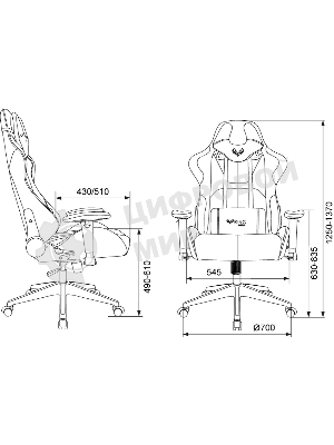 Кресло Бюрократ VIKING 5 AERO WHITE черный/белый, экокожа, 120 кг, механизм качания