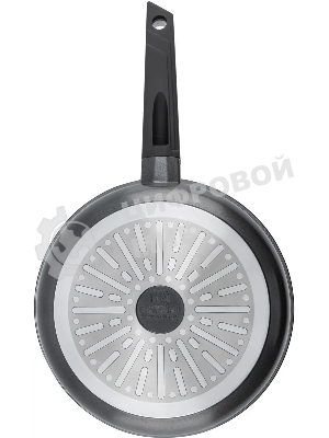 Сковорода Rondell Kontur RDA-1487 круглая 26 см, покрытие: Xylan Plus ручка несъемная (с крышкой) графитовый