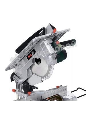 Профессиональная торцовочная пила KLPRO KLGK1512 (1900Вт, 4500об/мин, 255мм, диск по дереву в комплекте)