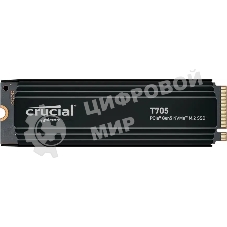 Накопитель SSD Crucial T705 1Tb PCIe Gen5 NVMe M.2 SSD with heatsink CT1000T705SSD5