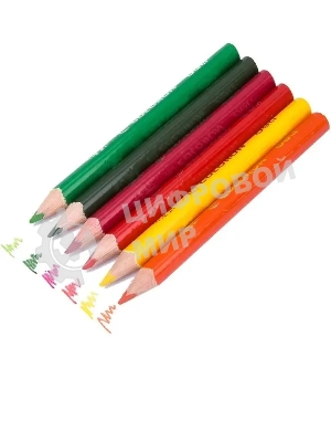 Карандаши цветные Deli EC00400 ColoRun, трехгранный профиль, тополь, 12 цветов, коробка с европодвесом