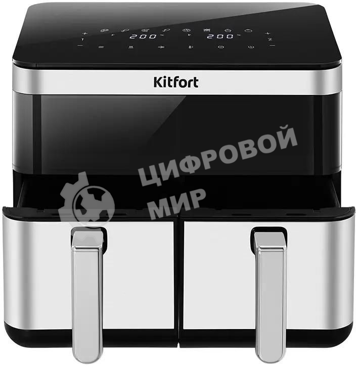 Аэрогриль Kitfort КТ-8110 2700Вт серебристый/черный