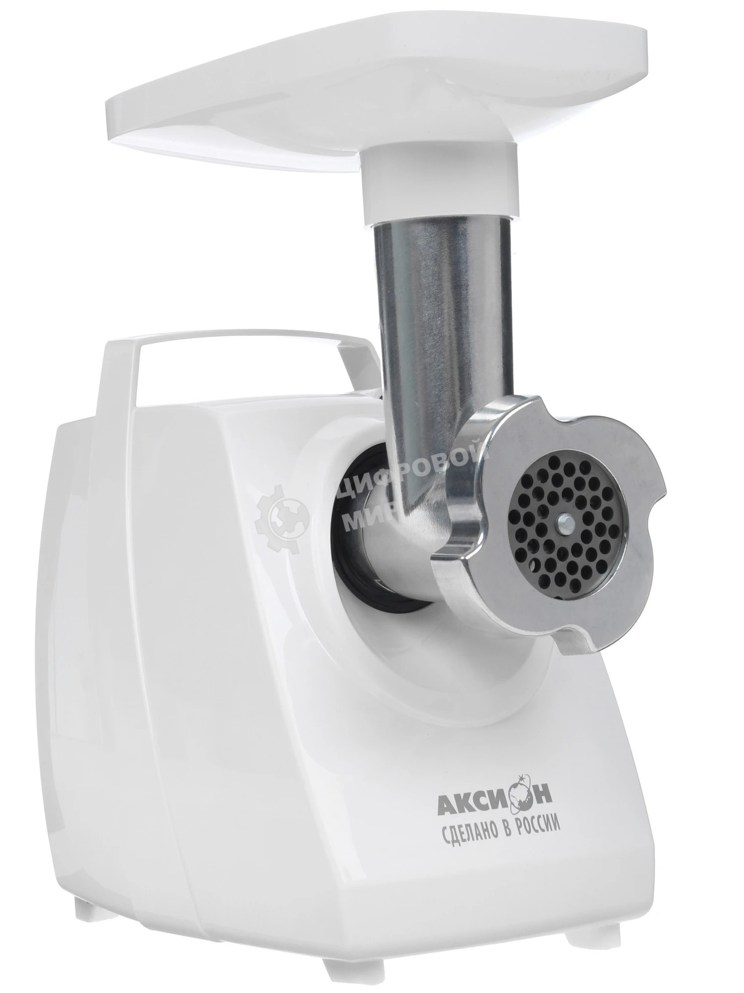 Мясорубка электрическая Аксион М34.03 белый, 1500 Вт, 1.7 кг/мин, защита от перегрузки, насадки - 4