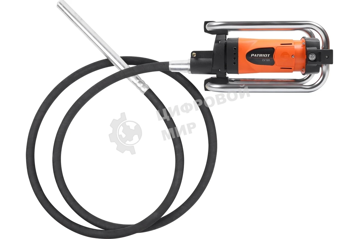 Вибратор для бетона глубинный PATRIOT CV 120, 2300Вт, 4000 виб/мин, гибкий вал 4м
